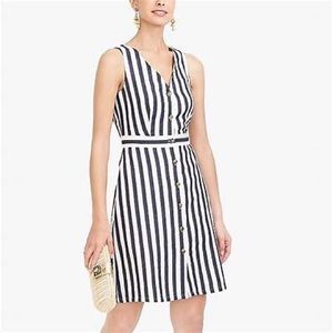 Navy/White Striped Dress